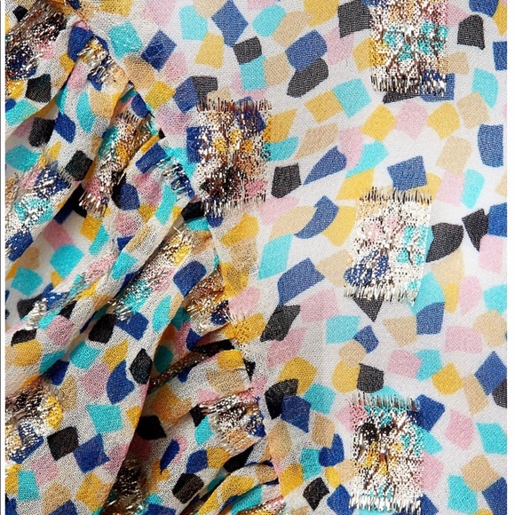 Alexandrina ruffle printed dress by Shoshanna. - Picture 5 of 7